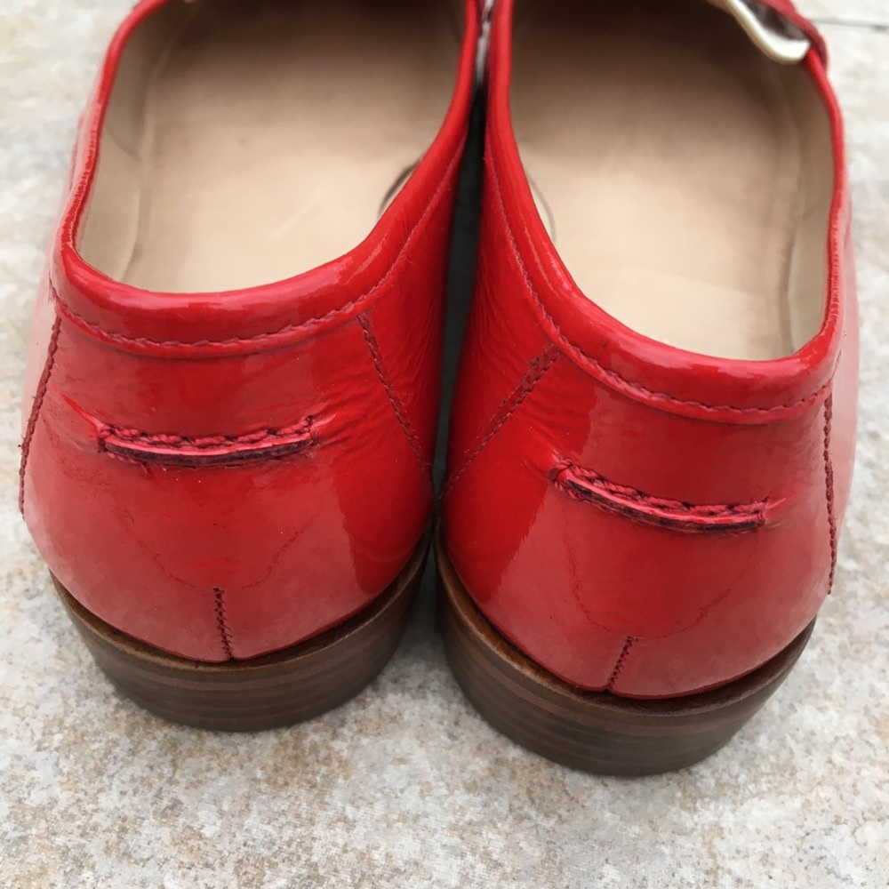 kate spade Red and White Patent Leather Loafer - Picture 6 of 8